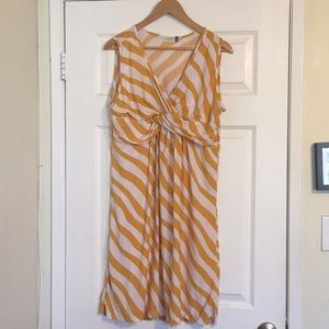 Yellow and White Striped Sundress
